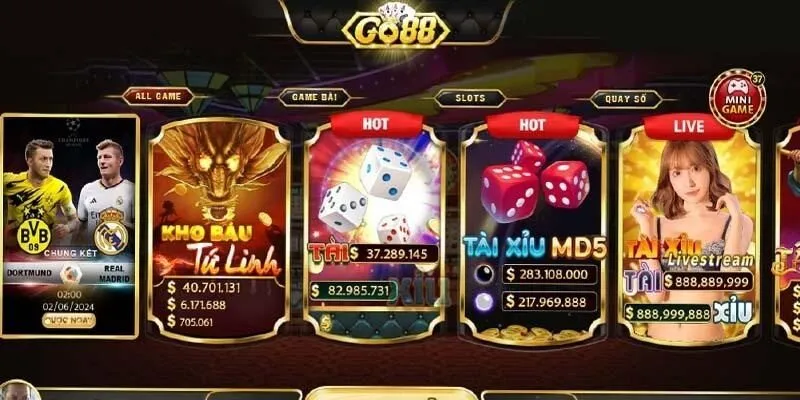 Go88 nổi tiếng như một sân chơi sở hữu kho game đồ sộ Go88 nổi tiếng như một sân chơi sở hữu kho game đồ sộ